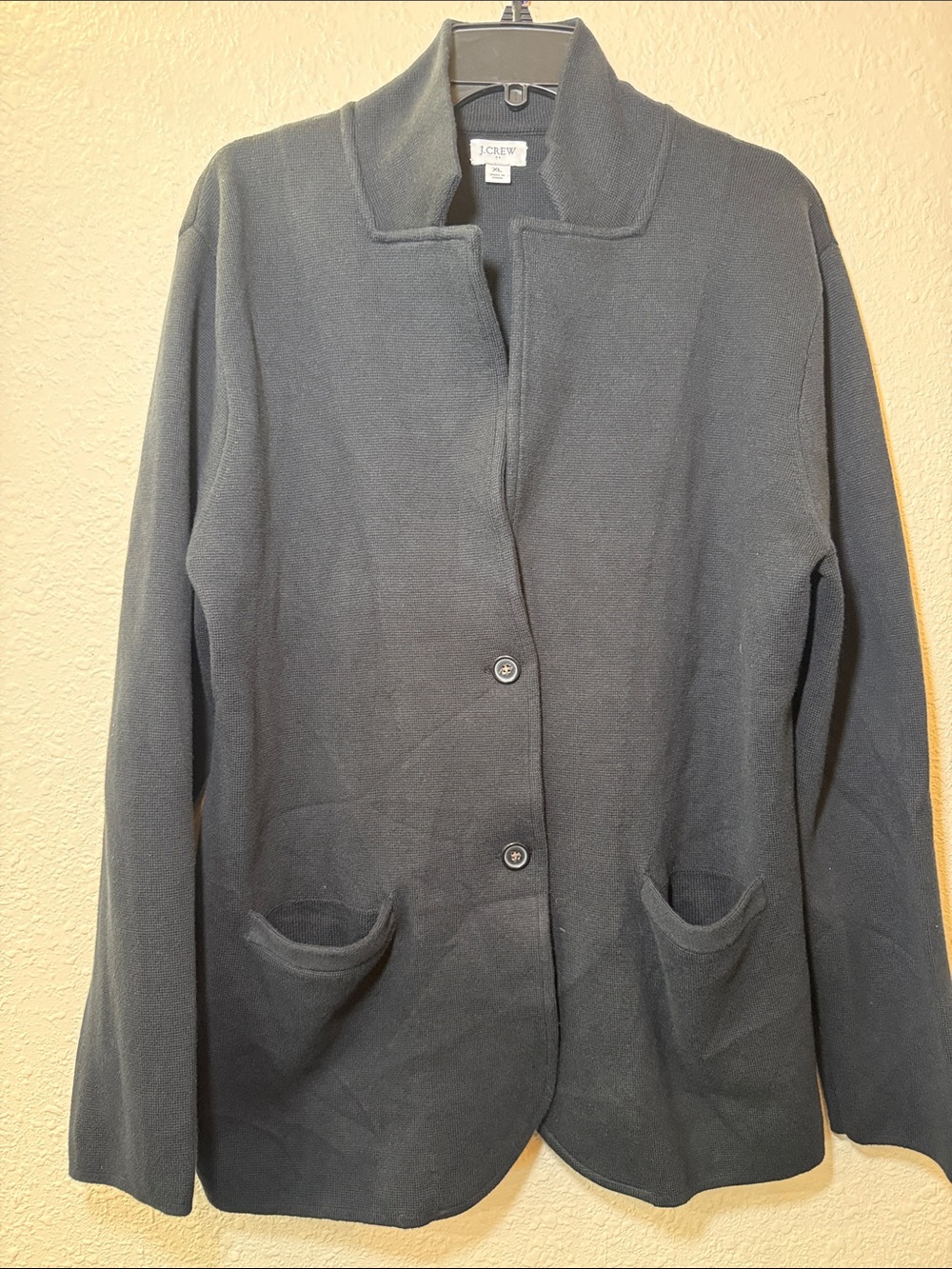 J. Crew Women's black Knit Blazer Jacket